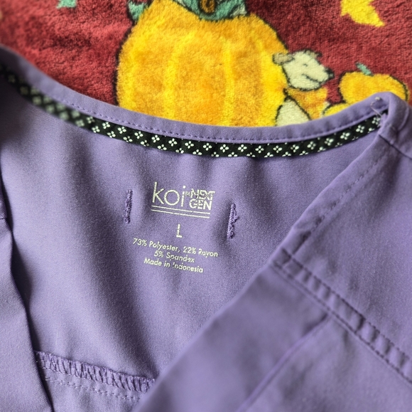 Koi Women's Purple Scrub Top - Picture 2 of 2